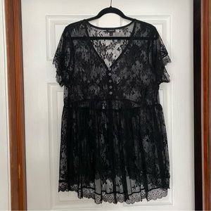 Torrid babydoll lace top